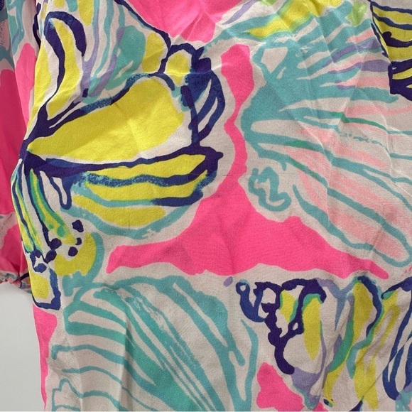Lilly Pulitzer Elsa top in Kir Royal Pink Swept By The Tides Size XS - Picture 7 of 8